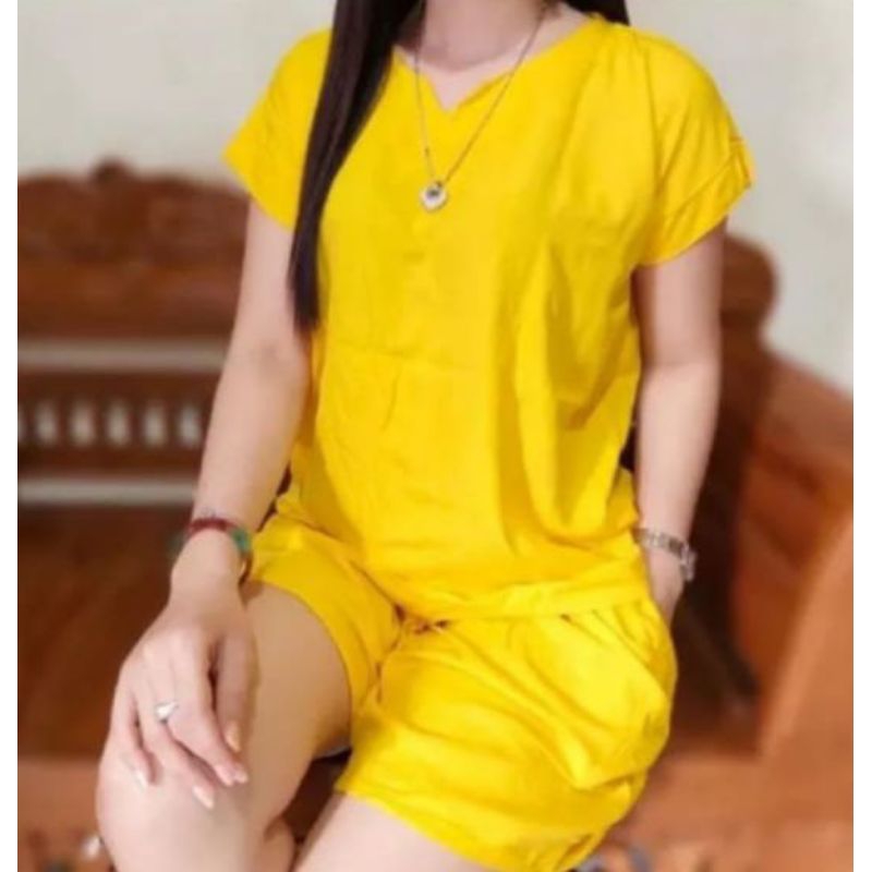 TERLARIS Setelan baju bali polos celana pendek / Setelan Andin / Setelan Andin Terbaru / Setelan Wan