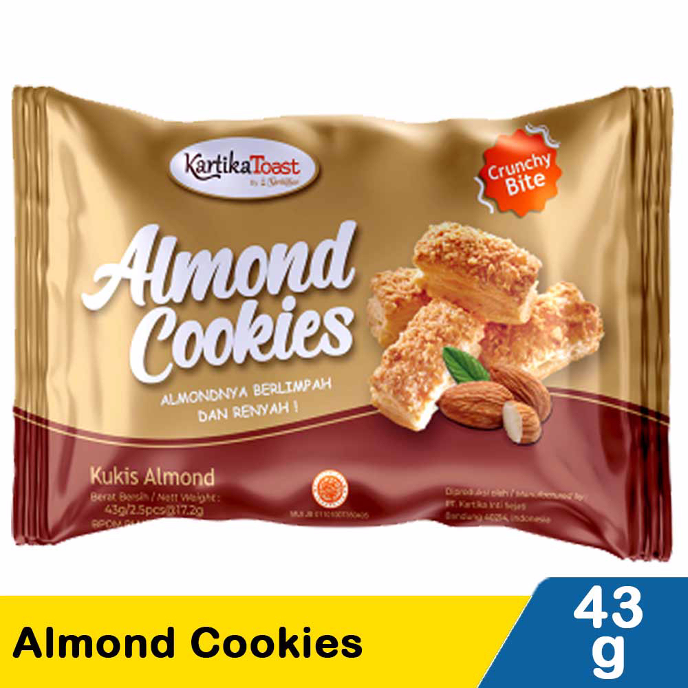 

Kartika Toast ALMOND BITES Kukis by Kartika Sari 43 Gram