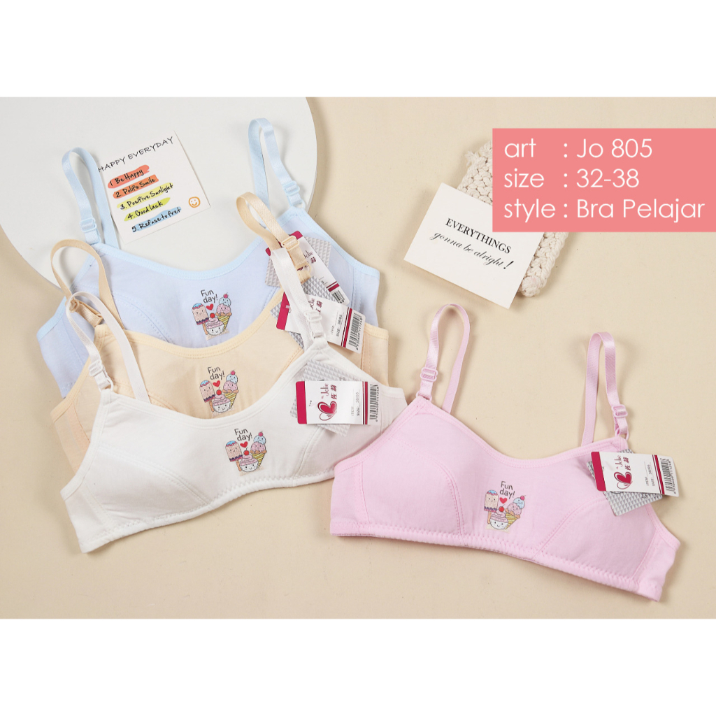 BRA Training BH Anak Pelajar Busa Tipis Bahan Katun #B