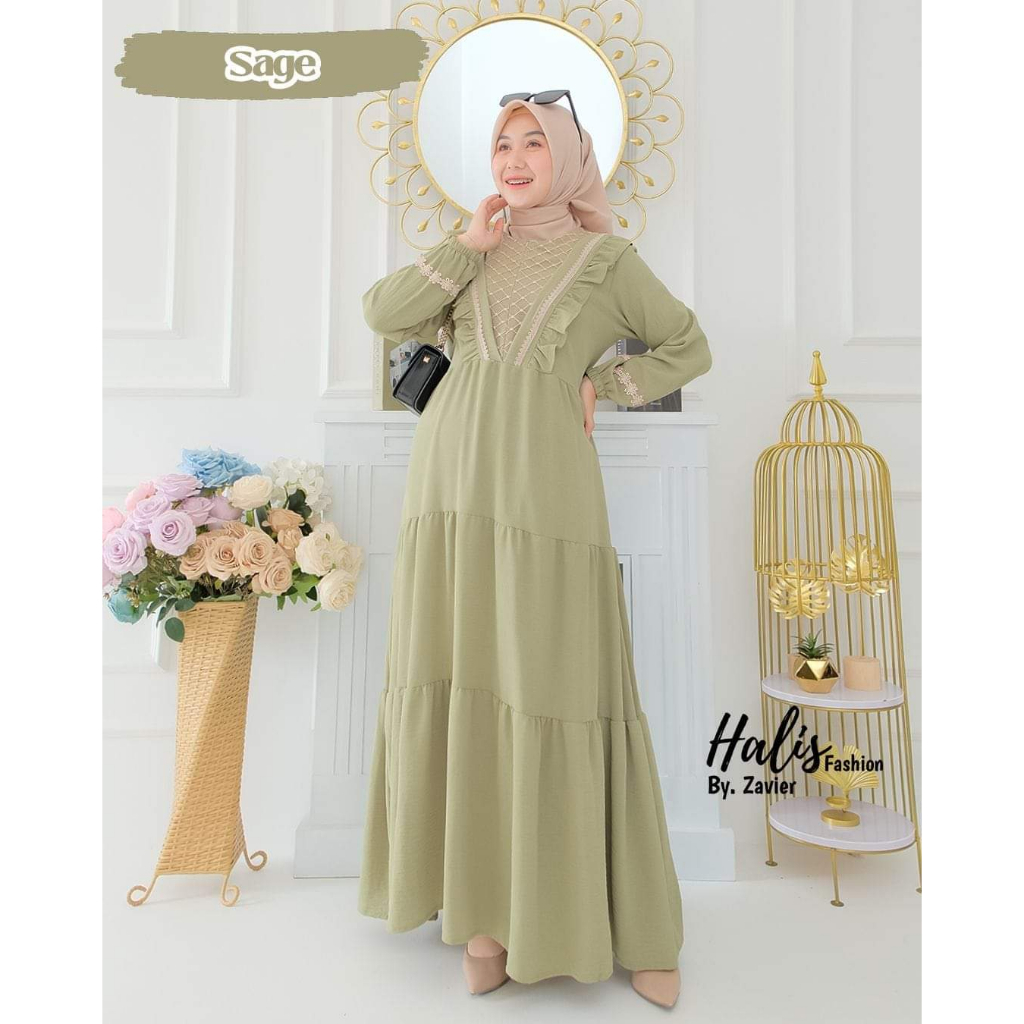 Gamis Halis Fashion Original/ Almeera Dress/ Gamis Busui