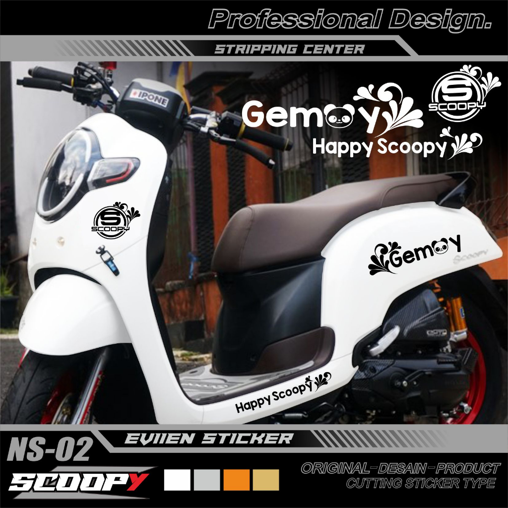 STRIPING SCOOPY GEMOY STIKER SCOOPY CUTTING STICKER NS-02