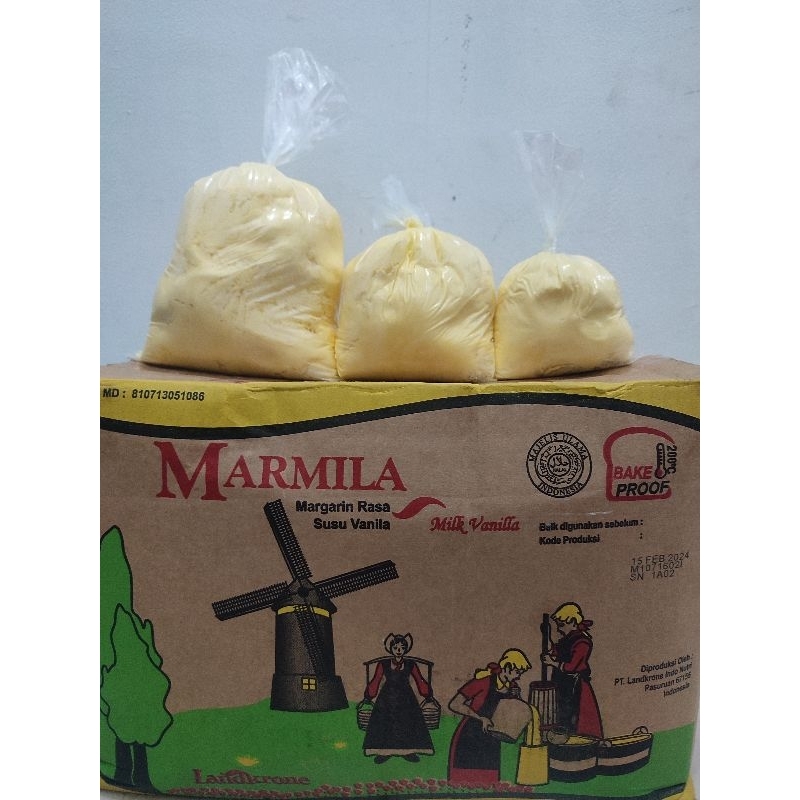 

Marmila Kemasan Repack 500 Gram - Margarin Rasa Susu Vanila
