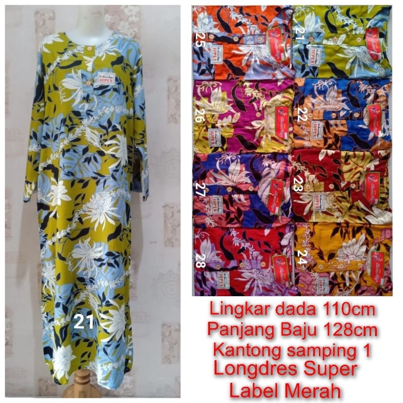 Longdres Kencana Ungu 19/20/21 Super LD 110cm Label merah