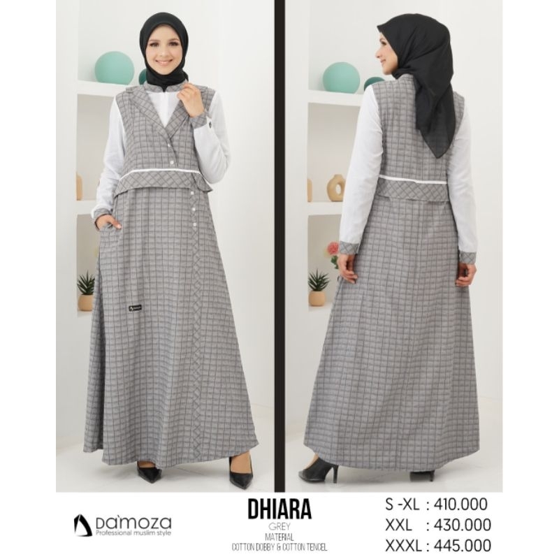 DRESS DAMOZA TERBARU DHIARA GREY