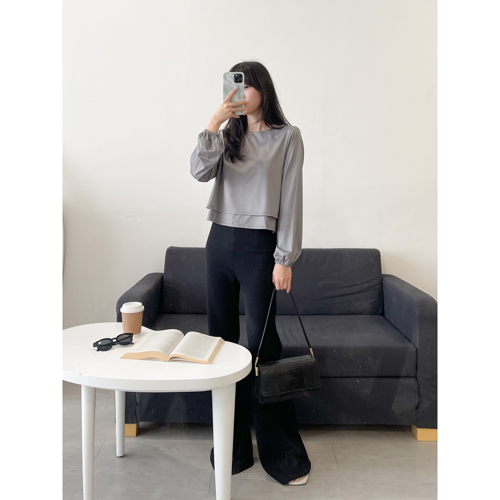 Kadaka T-0411 Blouse Wanita Double Layer Tangan Panjang