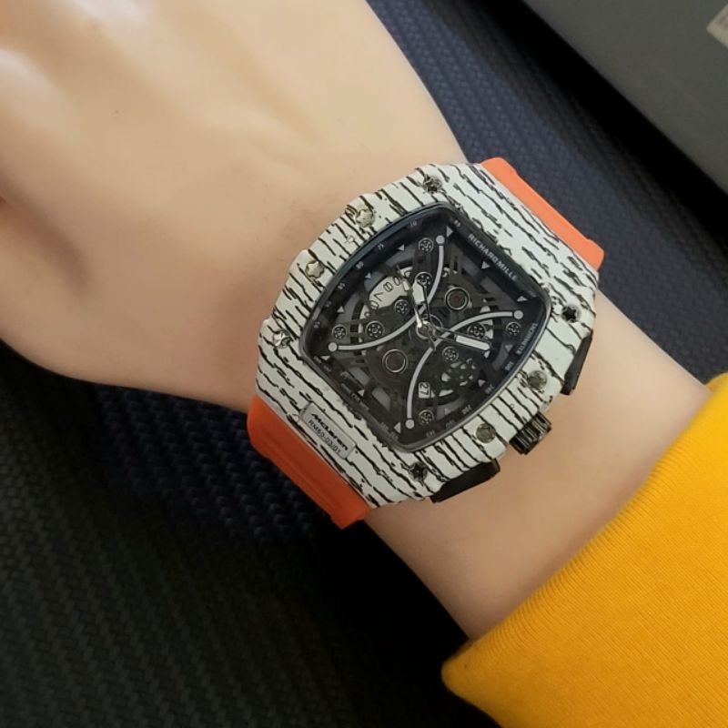 JSR 2128 JAM TANGAN PRIA RICHARD MILE RUBBER SEMI SUPER