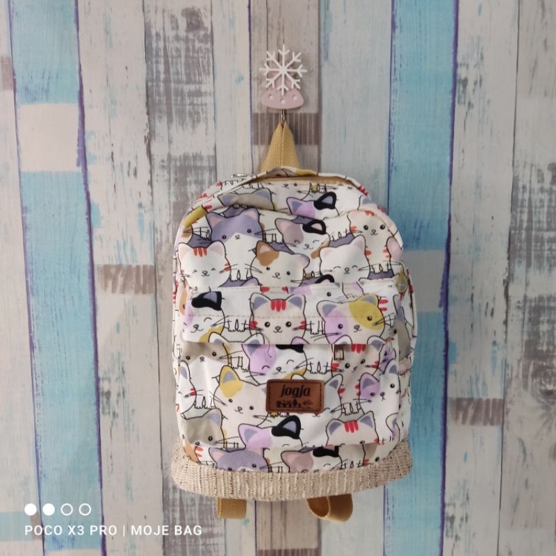 tas ransel, backpack, tas sekolah wanita/ cewek bahan kanvas premium by moje jogja