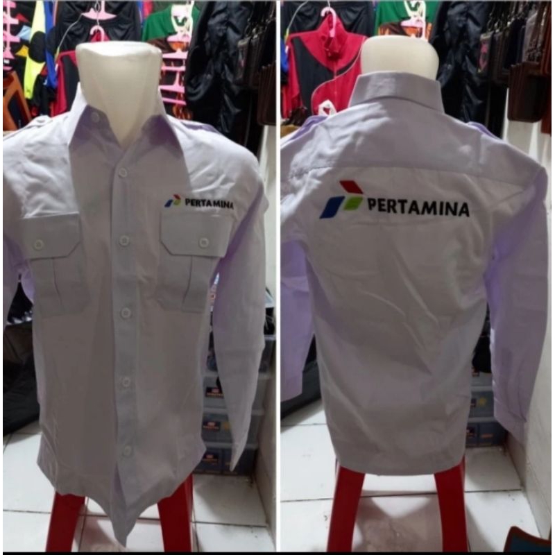 KEMEJA MYPERTAMINA BORDIR || SERAGAM MYPERTAMINA || BAJU MYPERTAMINA BORDIR