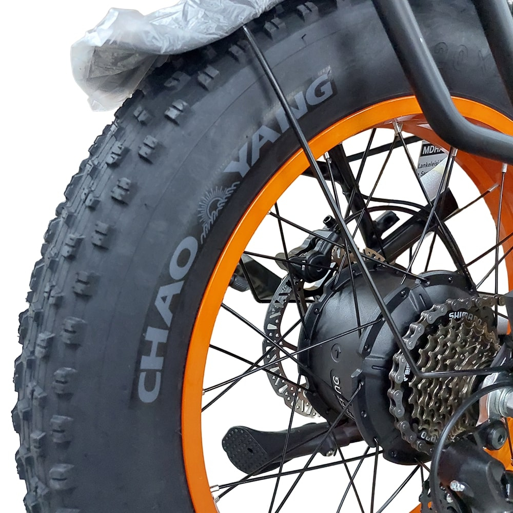 Lankeleisi Kommoda Sepeda Listrik Fat Bike Tire 20x4 Inch 48V 14Ah - PANDA - Orange