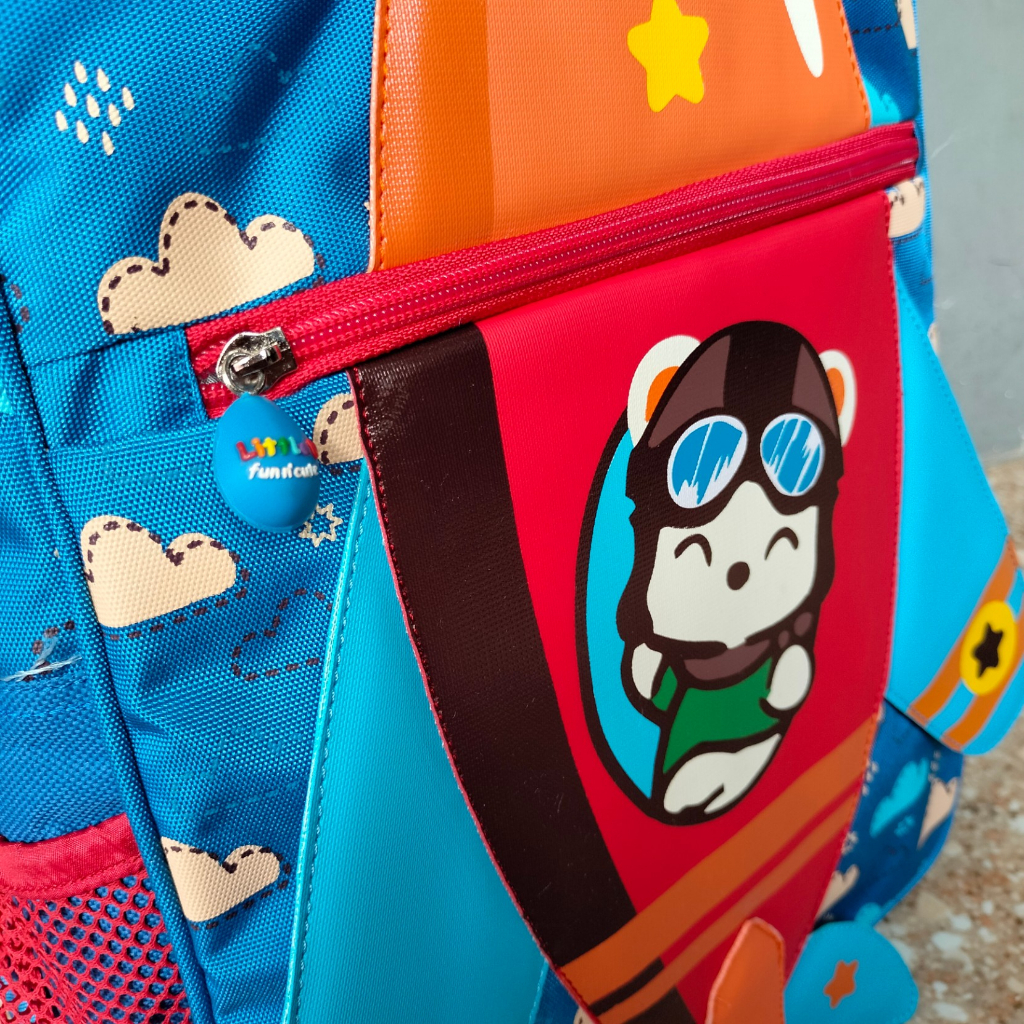 Tas Ransel Backpack Sekolah Anak Little V Original Shiro the Pilot