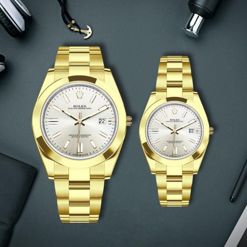 Jam Tangan Couple premium /Jam Tangan Rantai Rolex Free executive bok