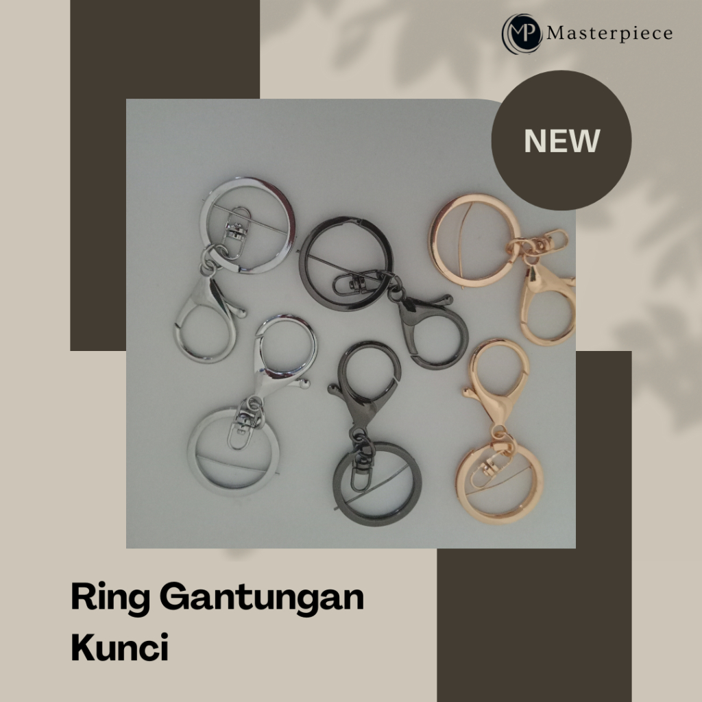 Ring Gantungan Kunci Kokot Udang - Keychain ring &amp; lobster clasp ring