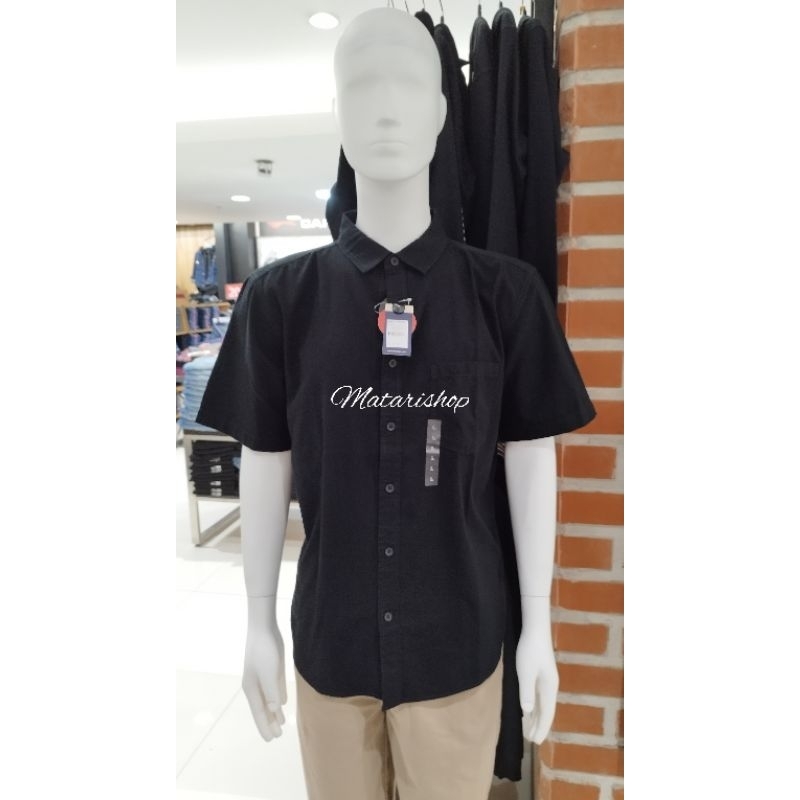 KEMEJA POLOS Hitam PRIA BY NEVADA MATAHARI STORE