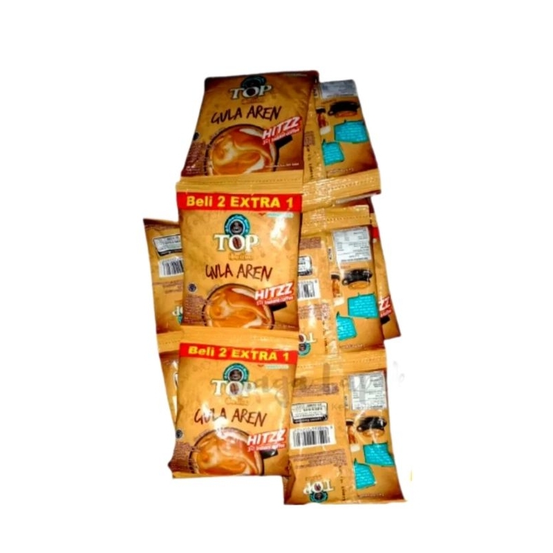 

15 PCS TOP KOPI GULA AREN KEMASAN 22 GRAM RENTENG