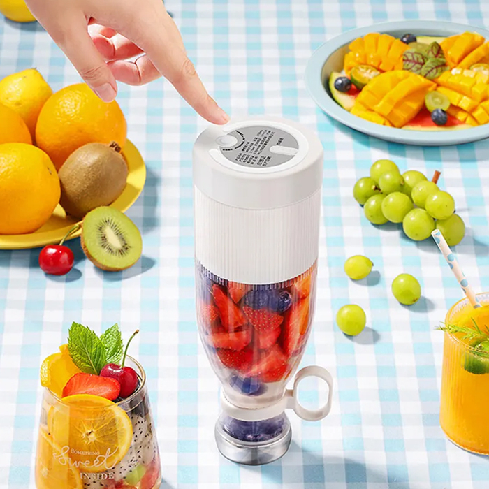 Blender Botol Blender Jus Buah Portabel Mini Juicer 350 ml USB Charge