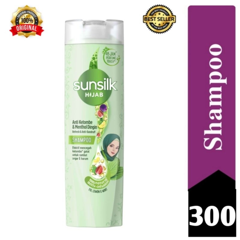 Sunsilk Hijab Shampoo Anti Ketombe &amp; Menthol Dingin 300ML