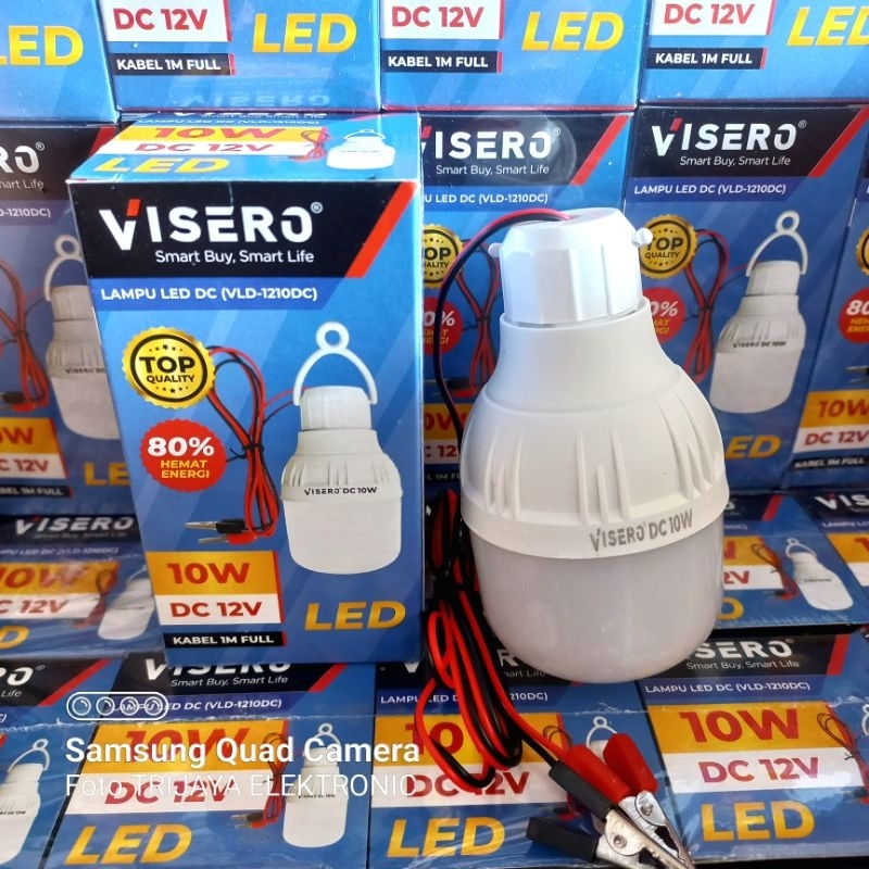 Lampu Led DC 12v Bohlam Aki 10 Watt Visero