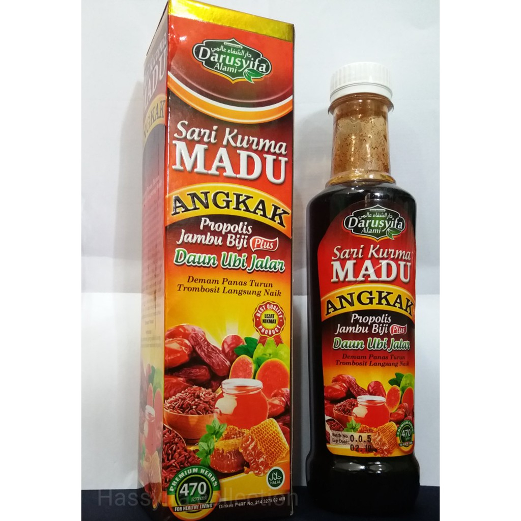 

Sari Kurma Madu Angkak Darusyifa 470 gr - Meningkatkan HB (Hemoglobin) Trombosit mengatasi Anemia