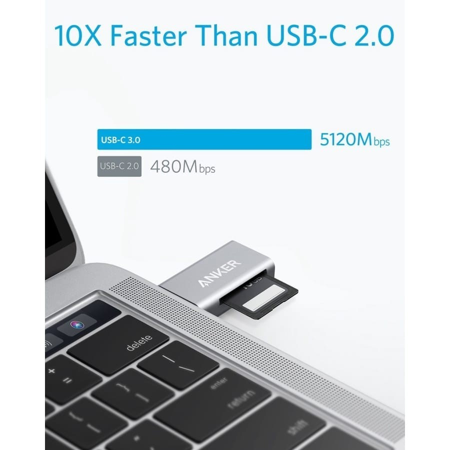 Anker USB-C Memory Card Reader 2in1 MicroSD TF SD Card MMC OTG - A8370
