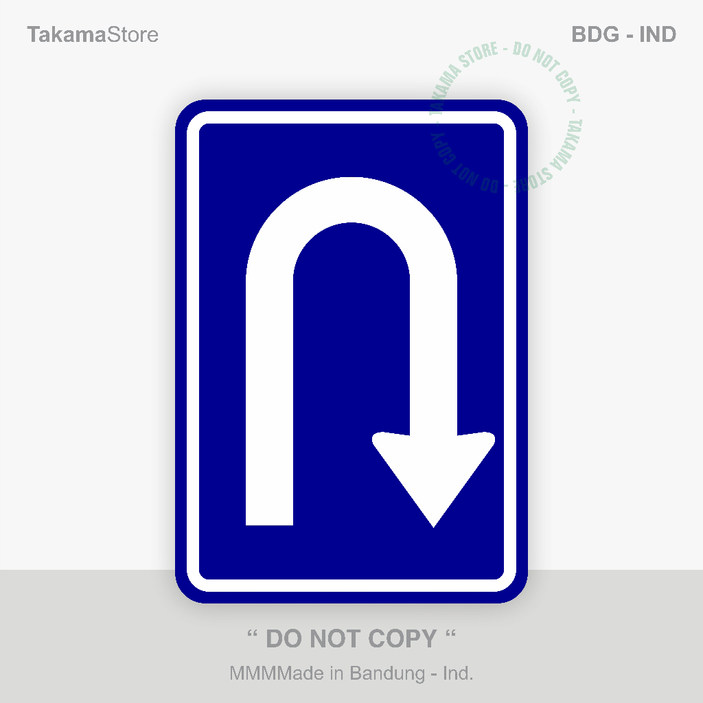 

Roundabout icon sign - Size 35cm x 50cm - Alumunium plate