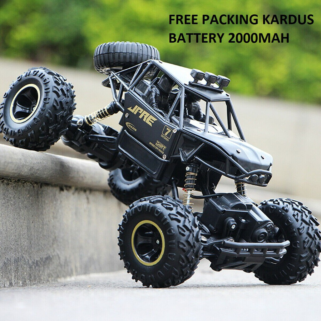 RC Mobil Mainan Rock Crawler 2000MAH 1:16 Off Road Truck 2.4GHz 4WD - Mobil Remot Kontrol