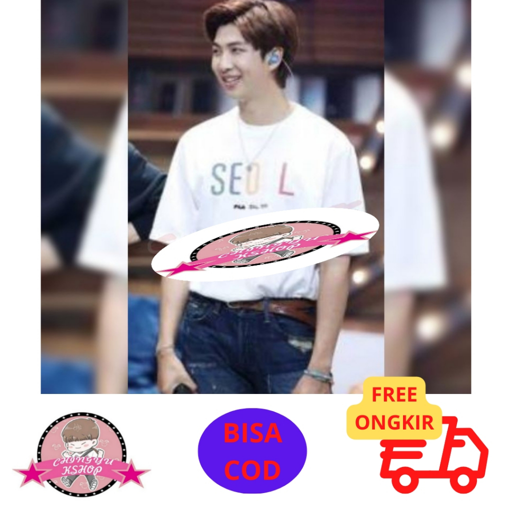 (RF) BAJU KAOS BTS KIM NAMJOON RM SEOUL FONT