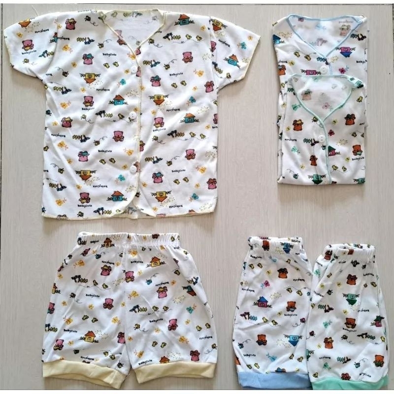 Setelan baju celana bayi newborn SNI 3pcs