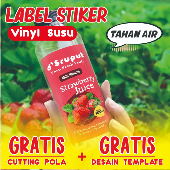 Stiker Anti Air Label Minuman Stiker Frozen Food Custom Murah
