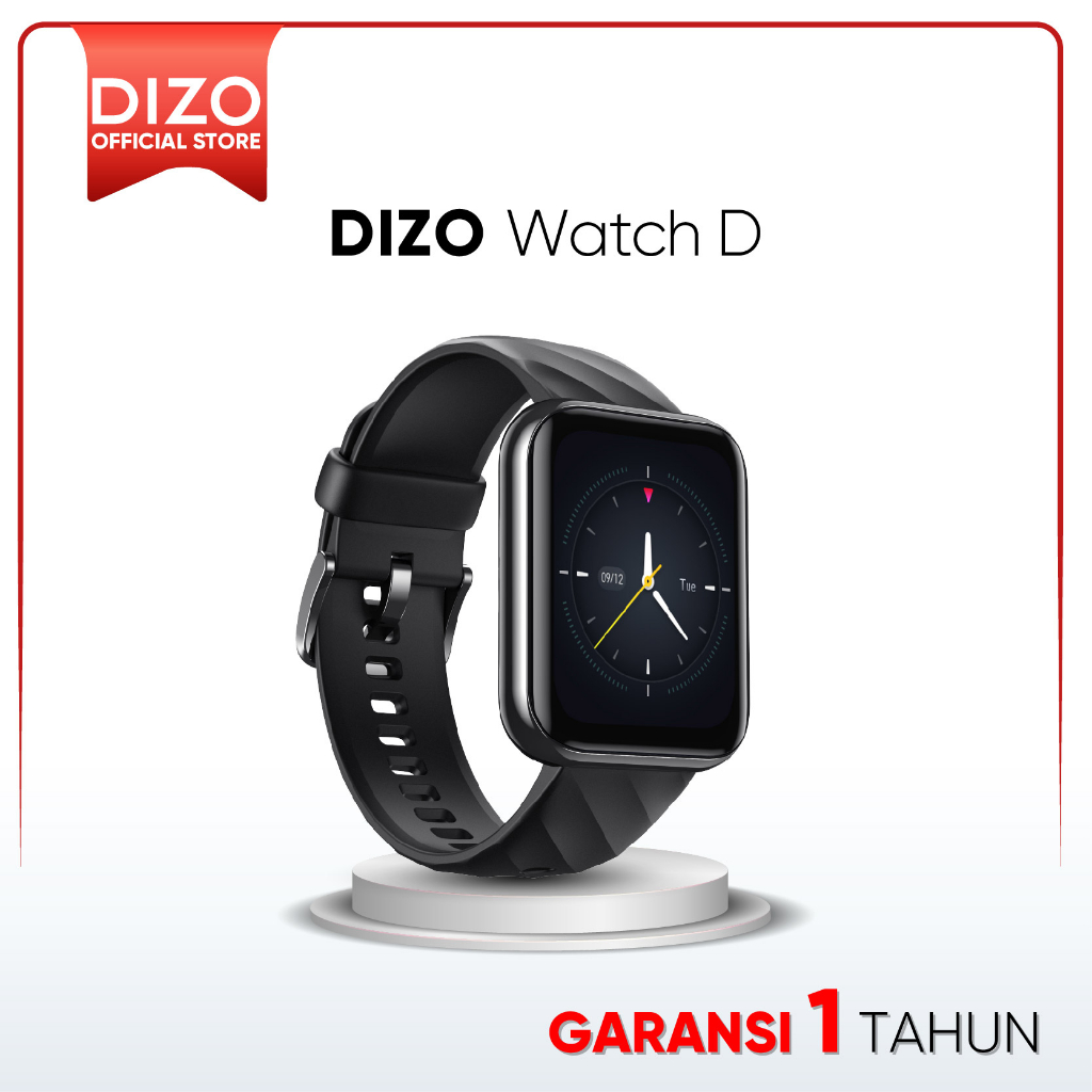 DIZO Watch D 1.8 inch Dynamic display with 550nits brightness (by realme techLife) Black color