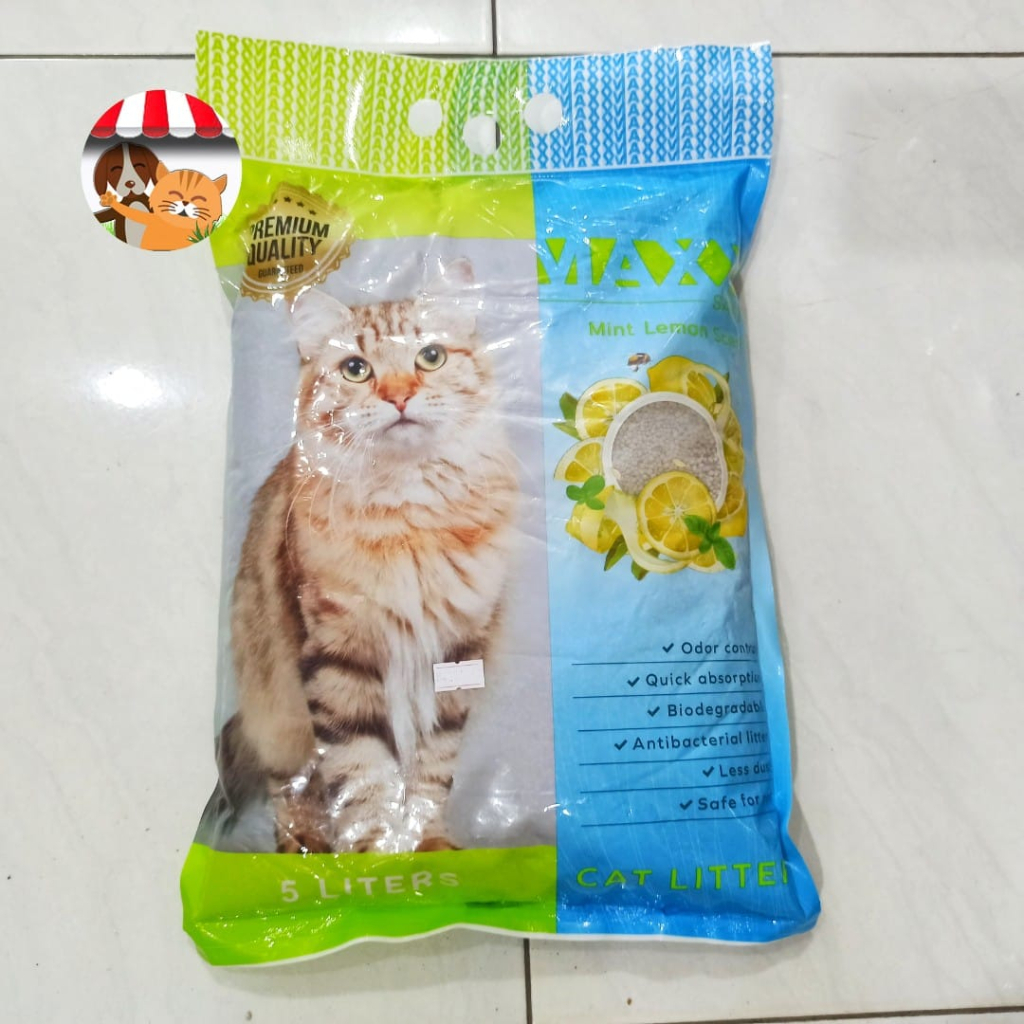 Pasir Kucing Gumpal Wangi Maxx 5 Litter - Pasir Import Bentonite Cat Sand 5 Liter