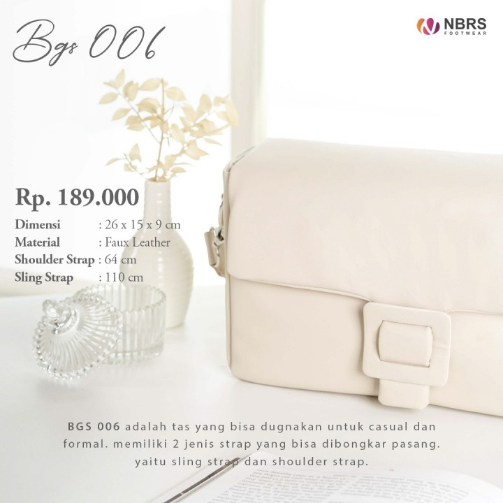 TAS SLINGBAG NIBRAS BGS 006 / TAS NIBRAS TERBARU / TAS KERJA / TAS KULIAH / TAS TALI PANJANG TALI SA