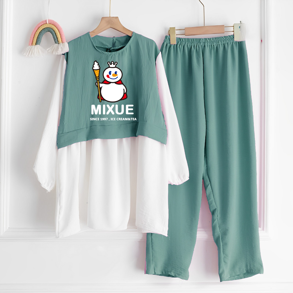 [ READY STOCK SIAP KIRIM ] MIXUE SET KIDS CRINKLE AIRFLOW SETELAN ANAK PEREMPUAN KEKINIAN VIRAL HITS MORLIN SET KIDS SETELAN AMELIA KIDS USIA 3 SAMPAI 15 TAHUN SIZE M L XL XXL XXXL