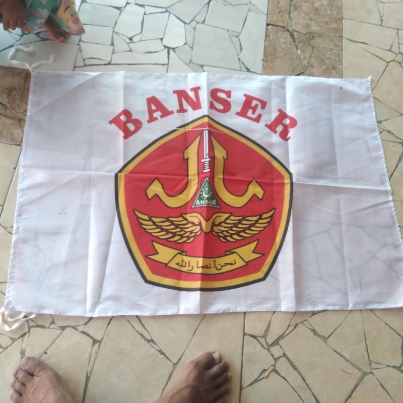 Bendera Banser 60x90cm halusan