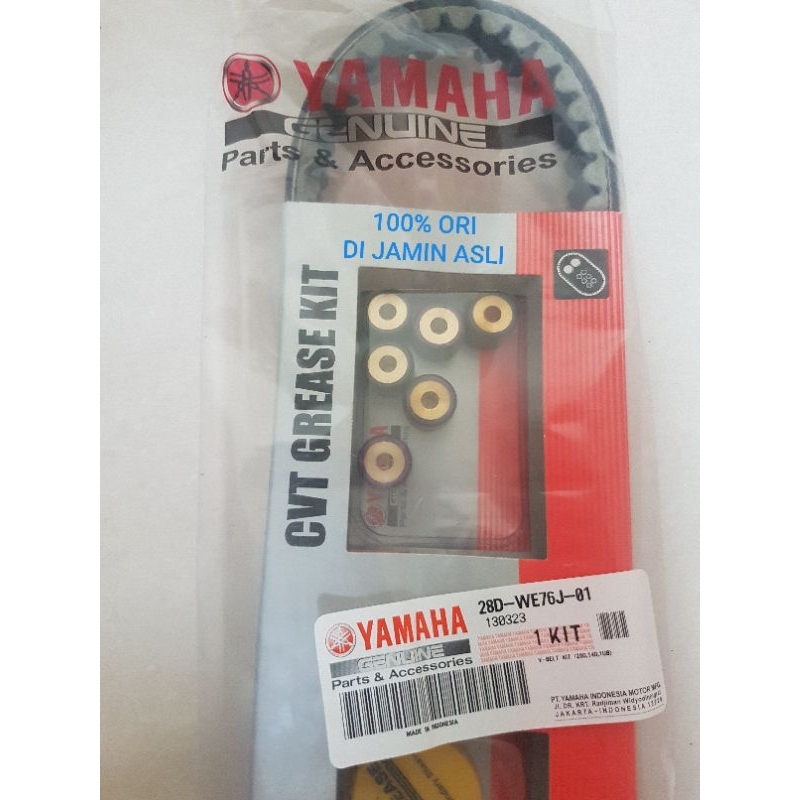 VANBELT 100% ORI YAMAHA - VANBELT SATU SET MIO ROLLER GREASE CVT Mio lama Mio smile Mio sporty  Mio 