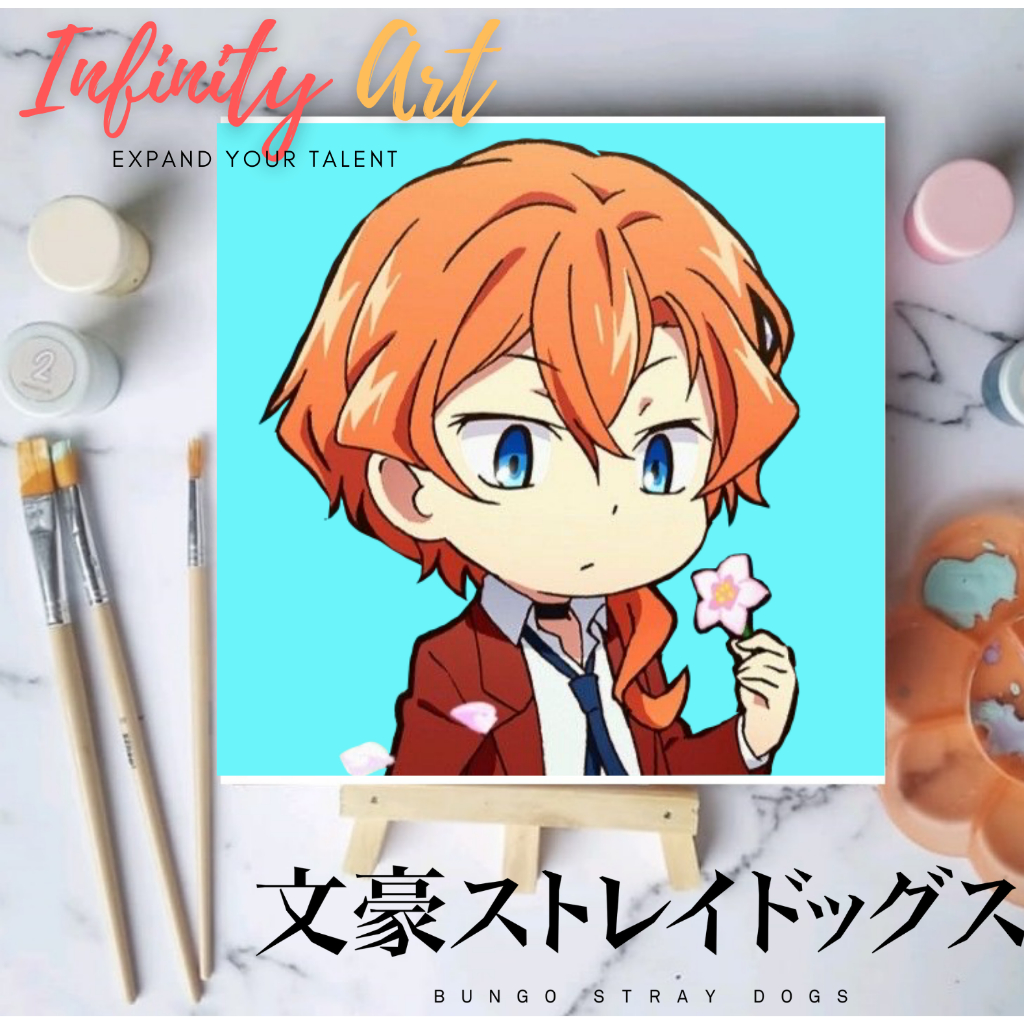 

paint by number /painting by number /paint by number anime bungo stray dog /kanvas /kanvas 20x20 cm /with frame /painting /diy /kit /lukisan /melukis /anime /buku tulis /alat tulis /buku /notes /hampers /gratis /travel /pouch /Bungo Stray Dog/ Chuya