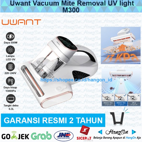 Uwant M300 Vacuum Cleaner Dust Mite UV-C Double Cup Anti Debu Tungau LED Hisap Kuat 13000Pa Kasur Bantal Sofa Karpet Selimut