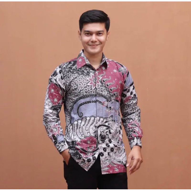 Atasan Tunik Batik Couple Kemeja Batik Pria Lengan Panjang - Bahan Kain Katun