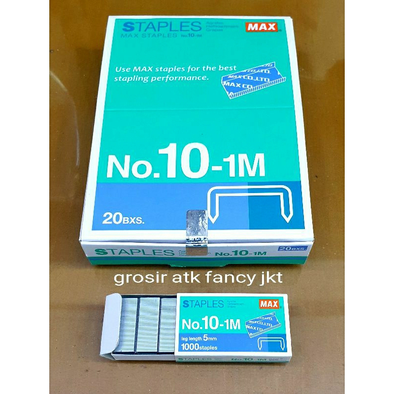 

( 1 pak = 20 dus kecil ) Isi Stapler Staples Hekmesin Neces Max No. 10 Kecil ( 20 pak kecil )