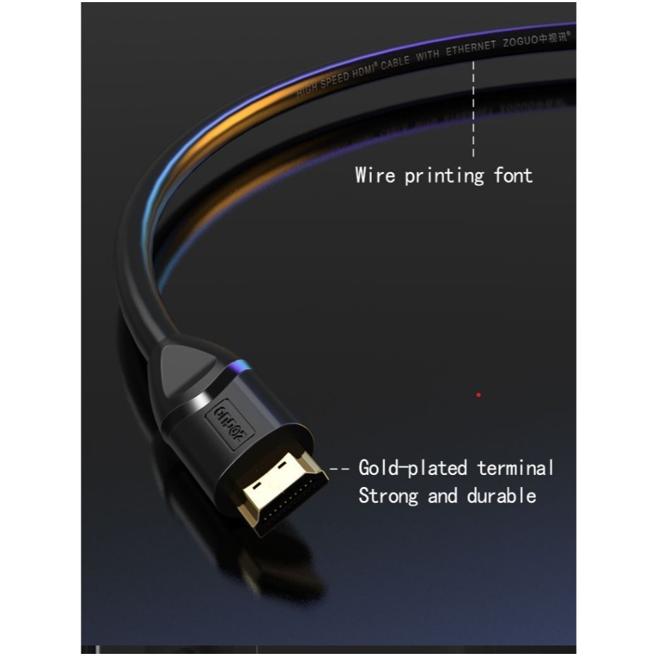 Tj Box Kabel HDMI to HDMI 2.0 Cable 4K@60Hz 1080P 3D Gold plated terminal 5M