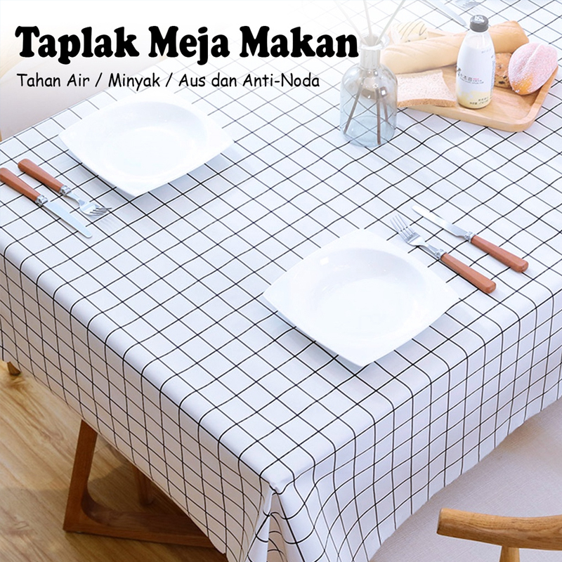 Taplak Meja Makan Taplak Meja Anti Air Anti Minyak Bahan PEVA Berbagai Motif dan Ukuran 120x152 cm Taplak meja tahan air