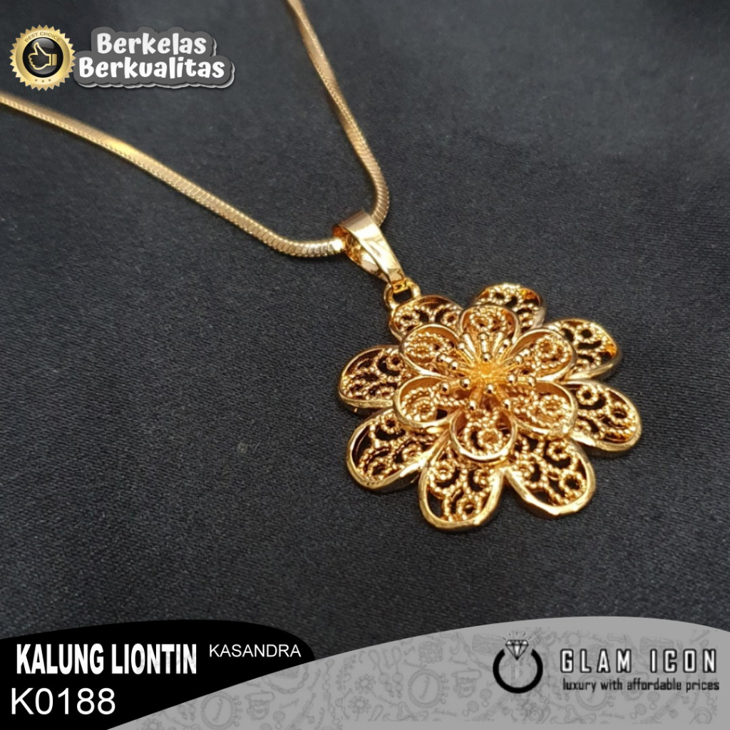 Kalung liontin Motif bung delapan Pucuk Kendari K0188 KLG