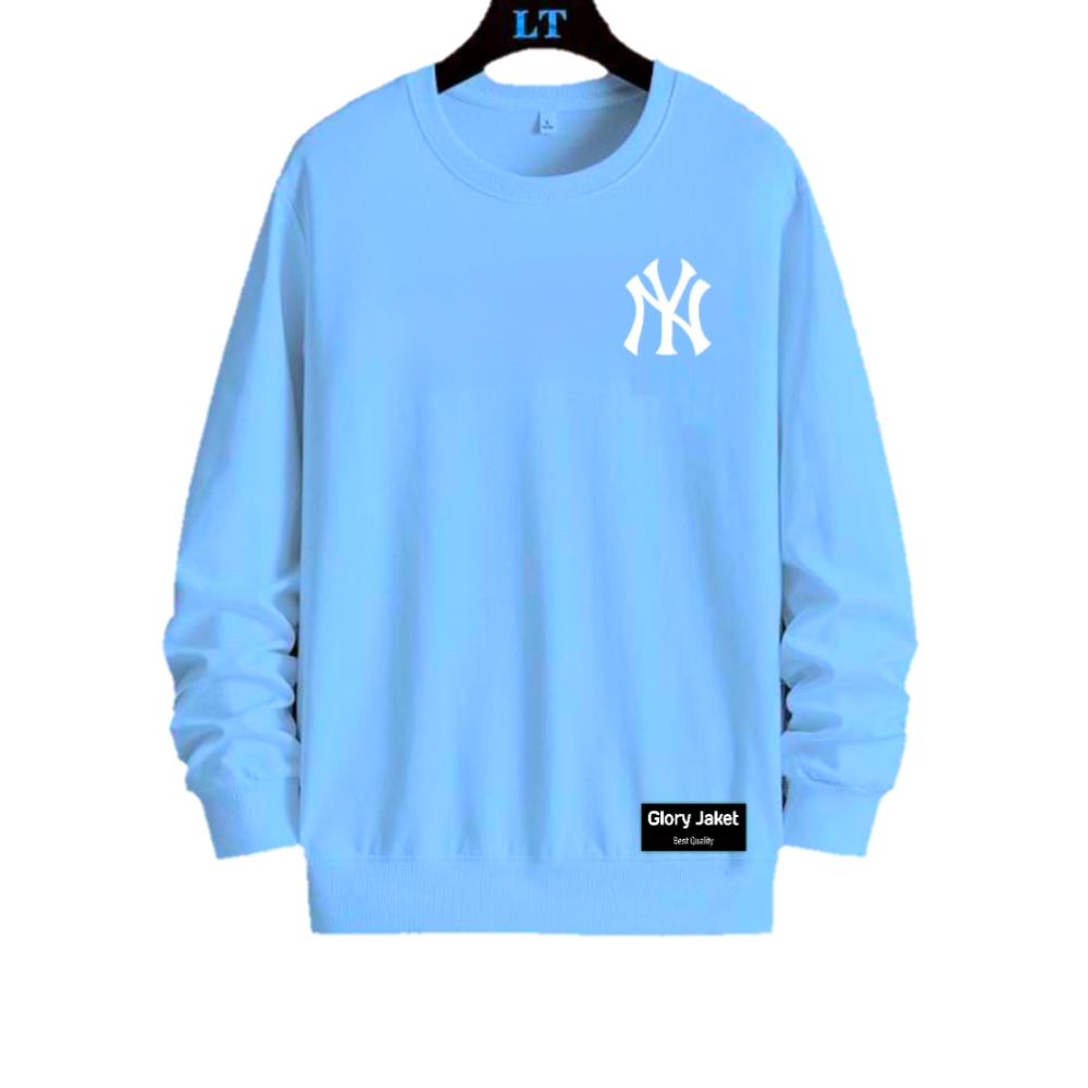 Sweater Crewneck Pria Wanita Logo NY-NEW YORK 15 Warna M L XL XXL