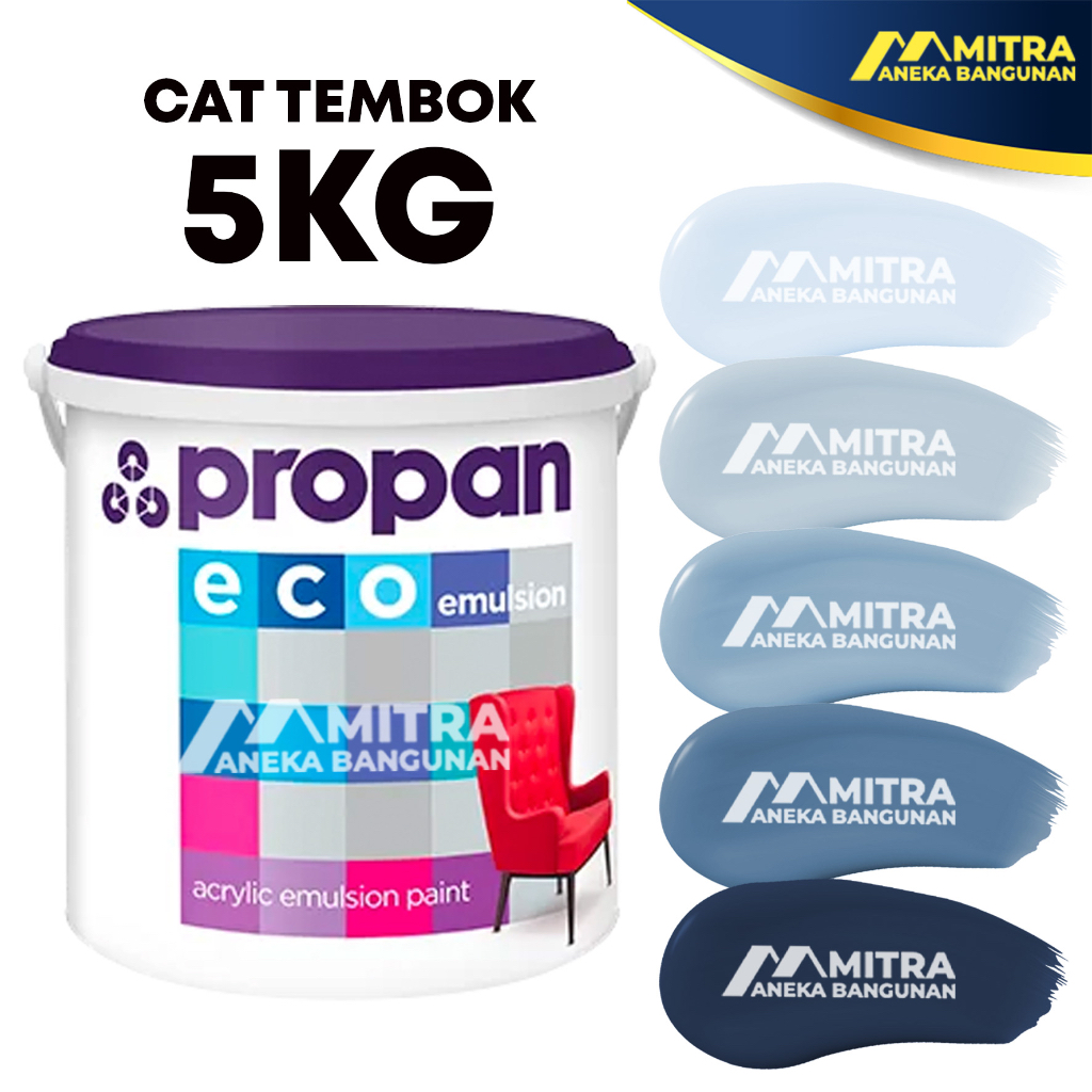 CAT TEMBOK INTERIOR PROPAN ECO EMULSION 5 KG / BIRU DENIM NAVY