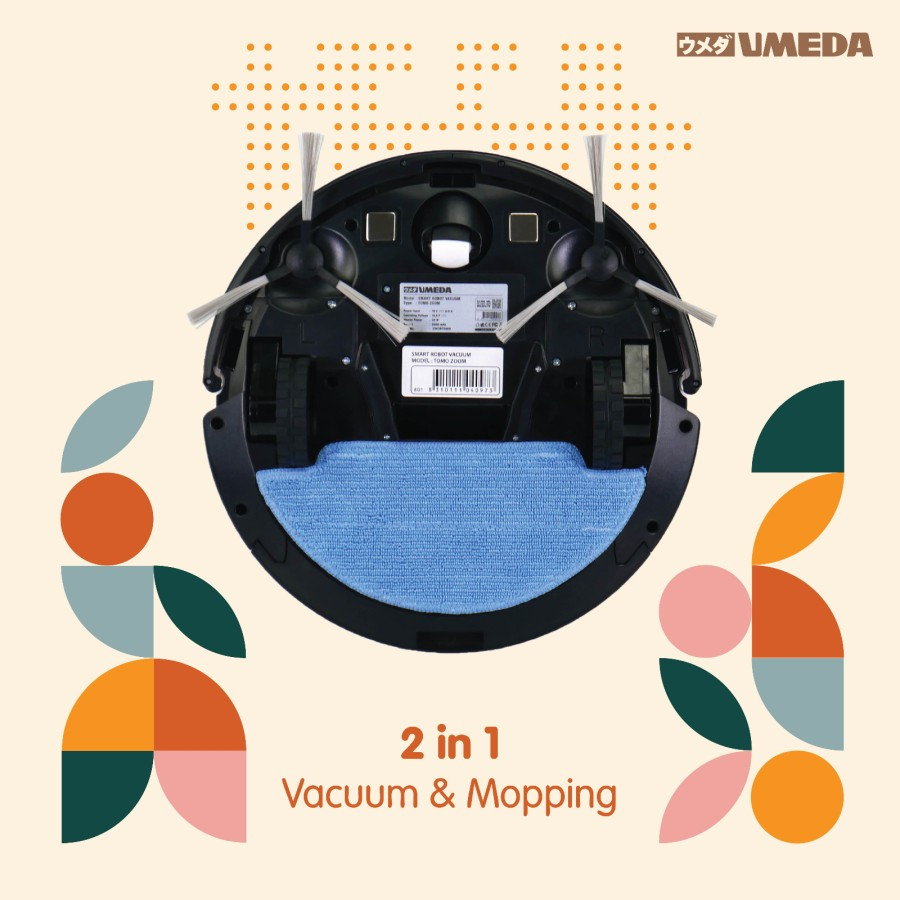 Umeda Tomo Zoom Vacuum Cleaner and Mop (Sapu Pel Vakum Debu)