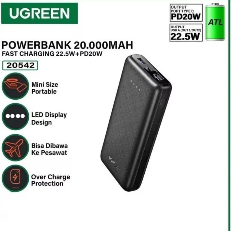 Ugreen Powerbank 20000mah 10000mAh Fast Charging - Power Bank Ugreen 10000mAh 20000mAh Power Delivery for iPhone Android