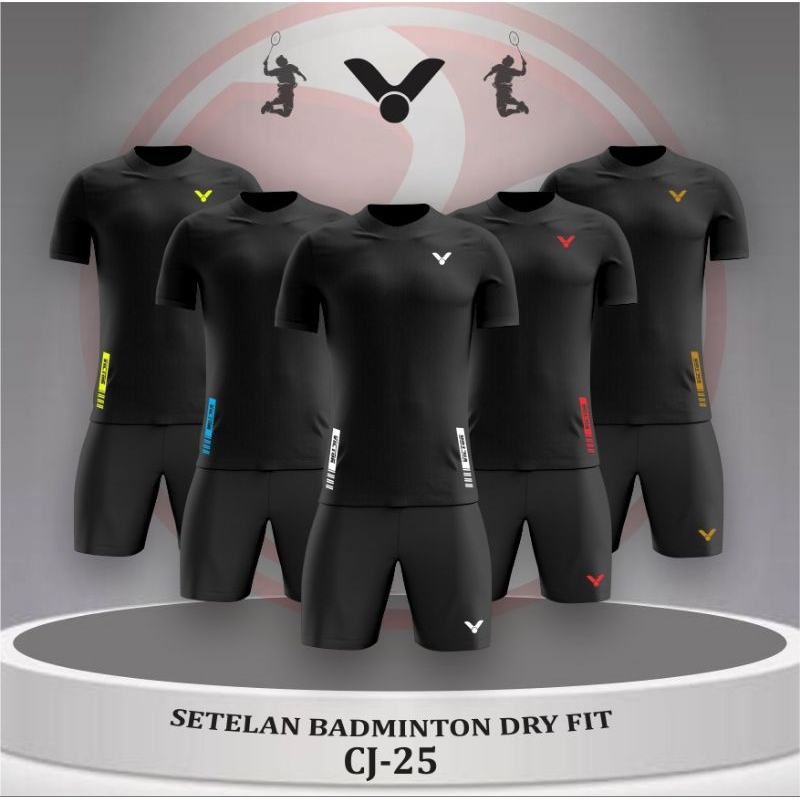 Baju celana bulutangkis drifit jersey badminton victor drifit