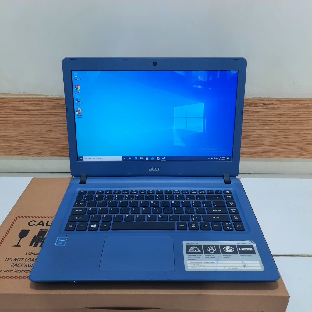 Laptop Acer ES1-432 Celeron-N3350 Ram 2/500Gb Blue & Black BERGARANSI BISA CICILAN
