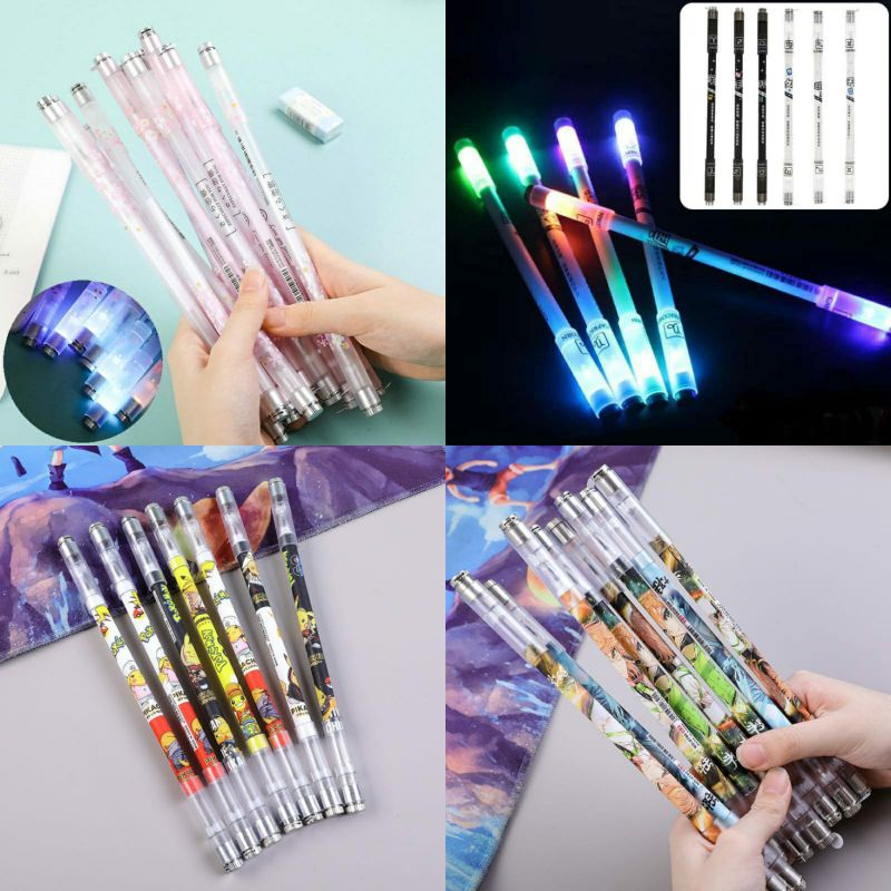 Pulpen Putar Karakter Anti Stress / Spinning Pen / Pena Pulpen Putar Mainan Anak Pen Spinner Balance / Pulpen Putar