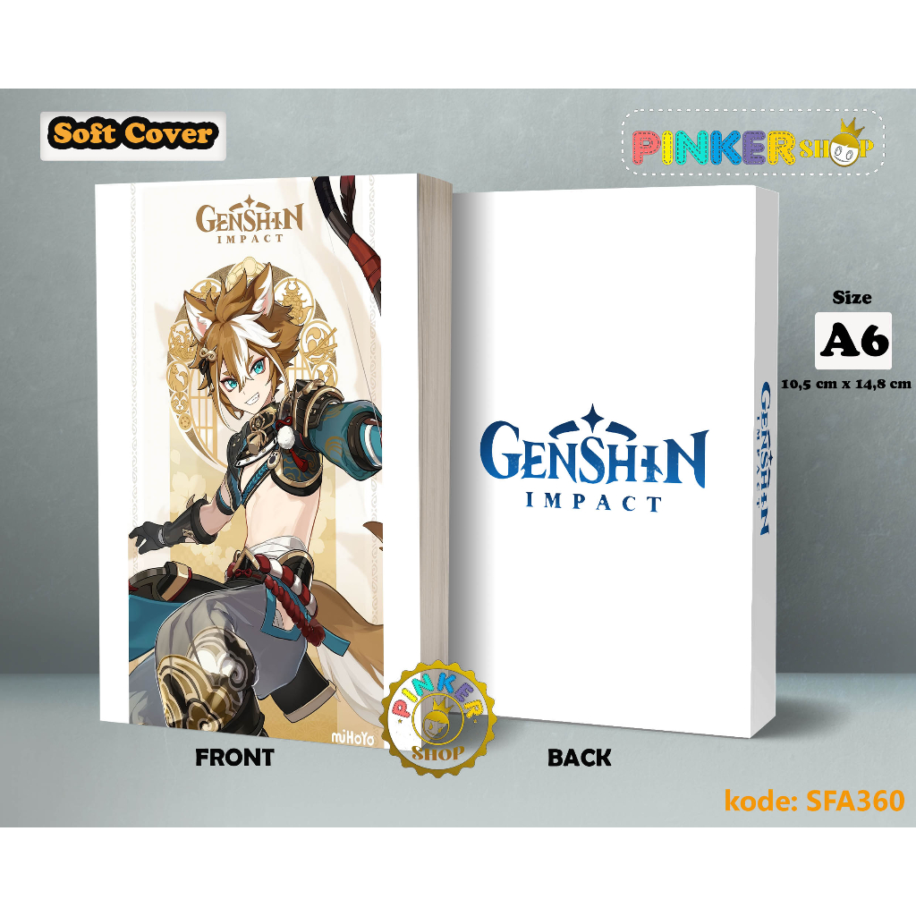 

(SFA360) Pocket Note Game Genshin Impact GOROU Softcover A6/A5 Buku Tulis catatan Notes Agenda Planner Jurnal
