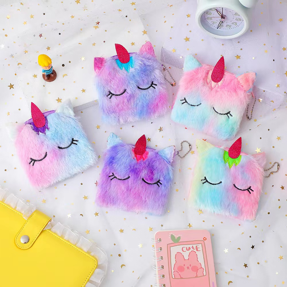 Kartun Unicorn Koin Dompet TK Hadiah Anak-anak Mewah Dompet Anak-anak Tas Grosir Gadis Hadiah